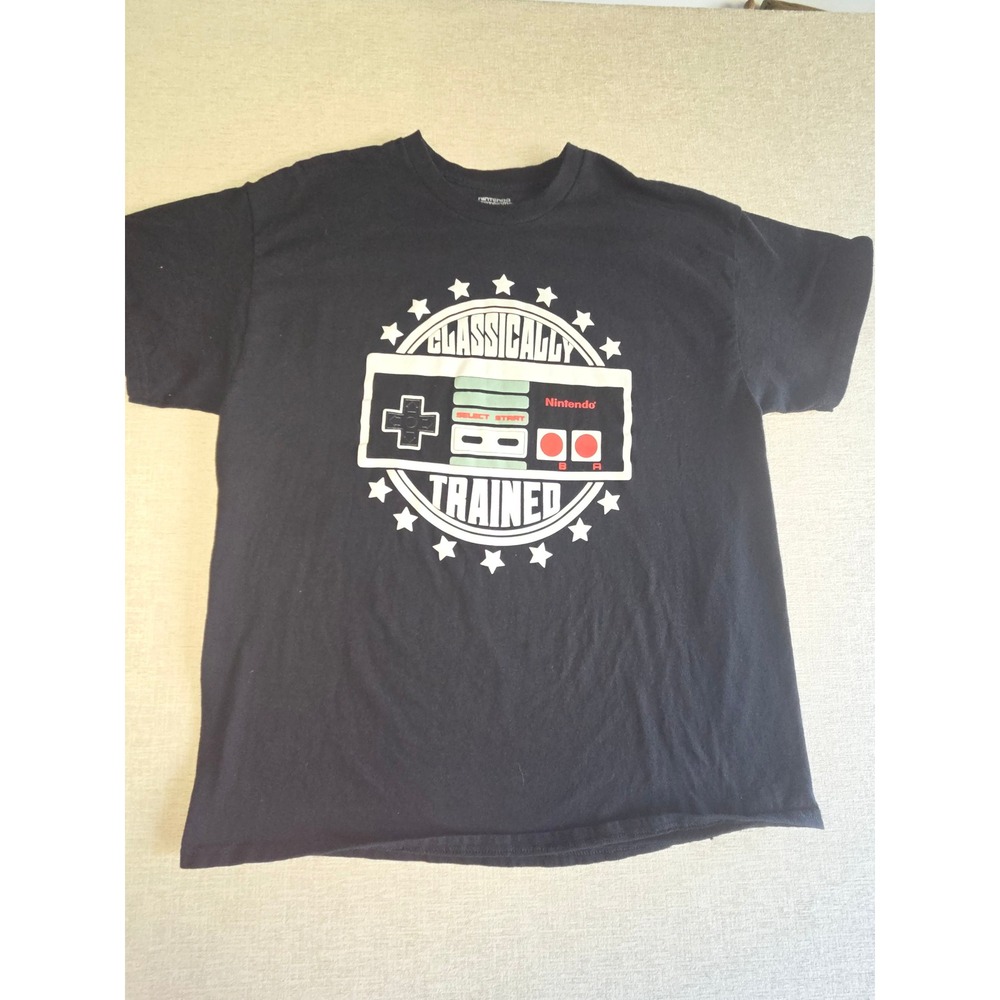 Nintendo Entertainment System Classically Trained Graphic T-Shirt XL Retro Gamer